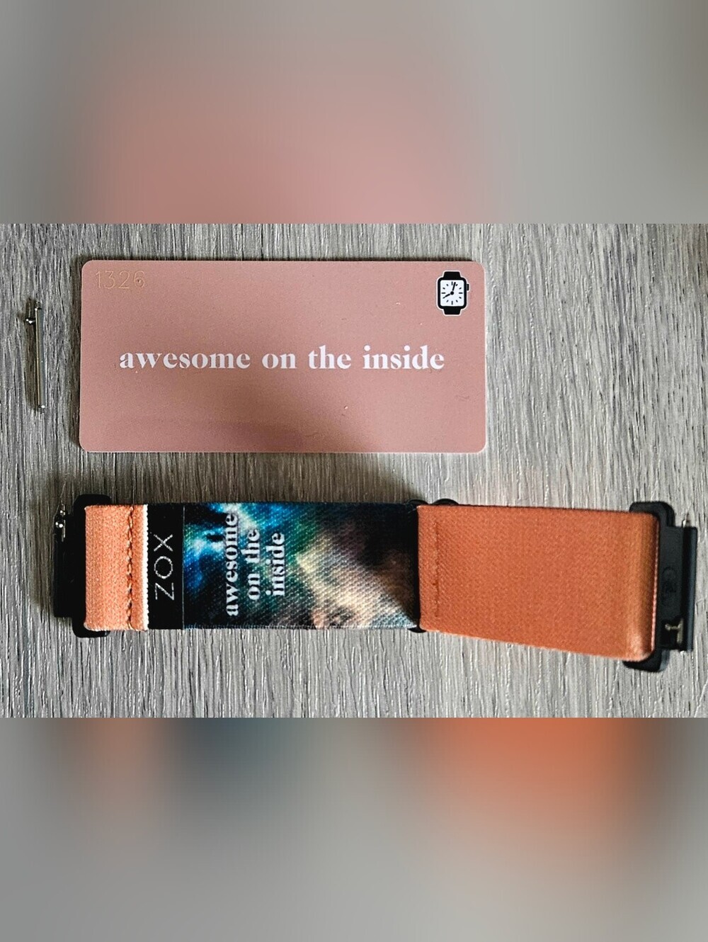 ZOX PAPAYA ORANGE "AWESOME ON THE INSIDE" ANDROID SAMSUNG COLLECTIBLE WATCHBAND